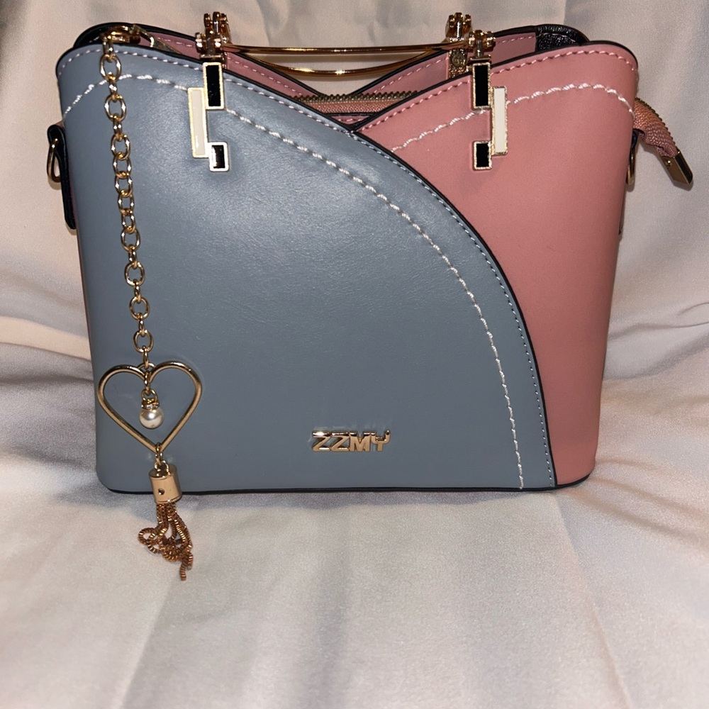 Two-Tone‎ Pink & Light Blue Women's Bag